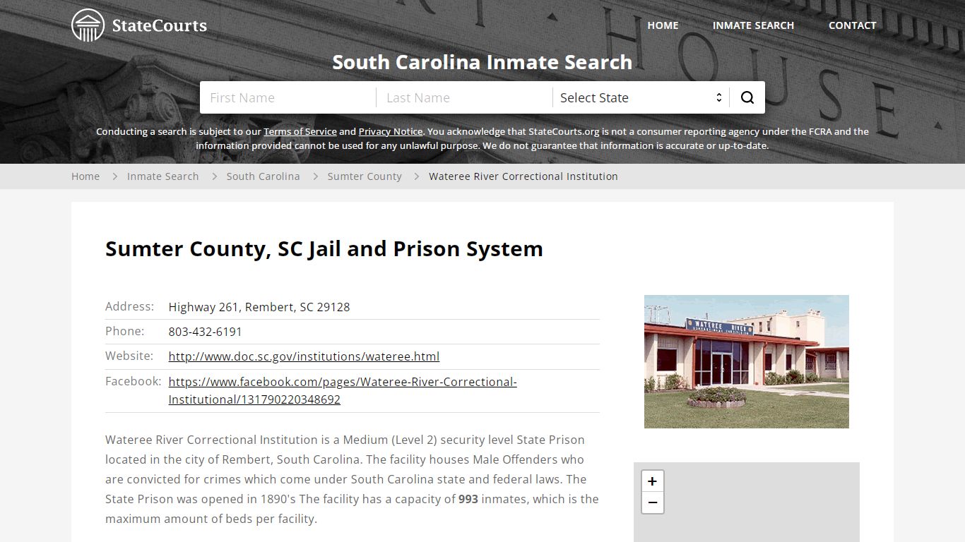 Wateree River Correctional Institution Inmate Records Search, South ...